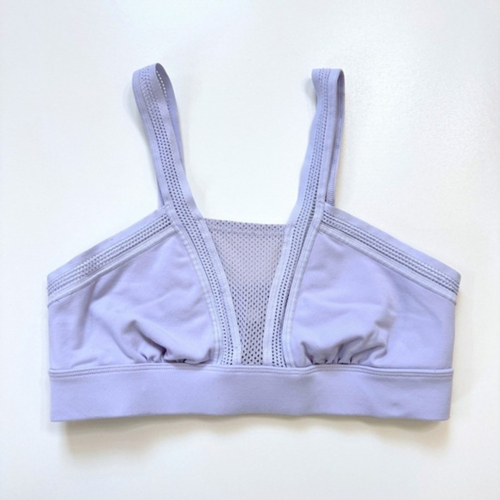 Aerie Active Sports Bra Womens Lavender Purple Mesh Panel Activewear Small
